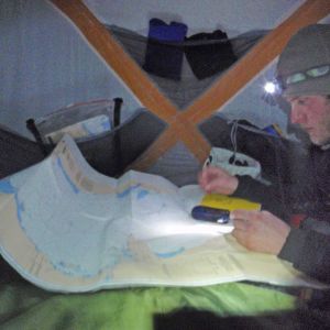 Ben Shillington Mapping out next day Lake-Winnipeg-Ex-Day-7